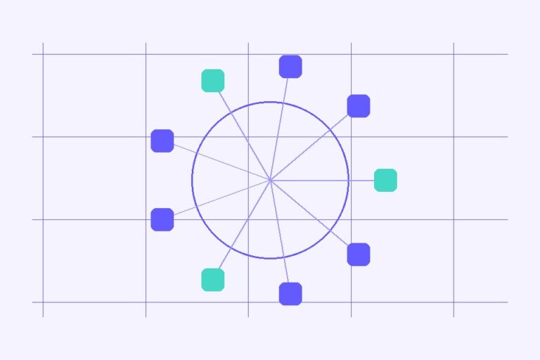 Abstract data illustration for Designing calm AI operations